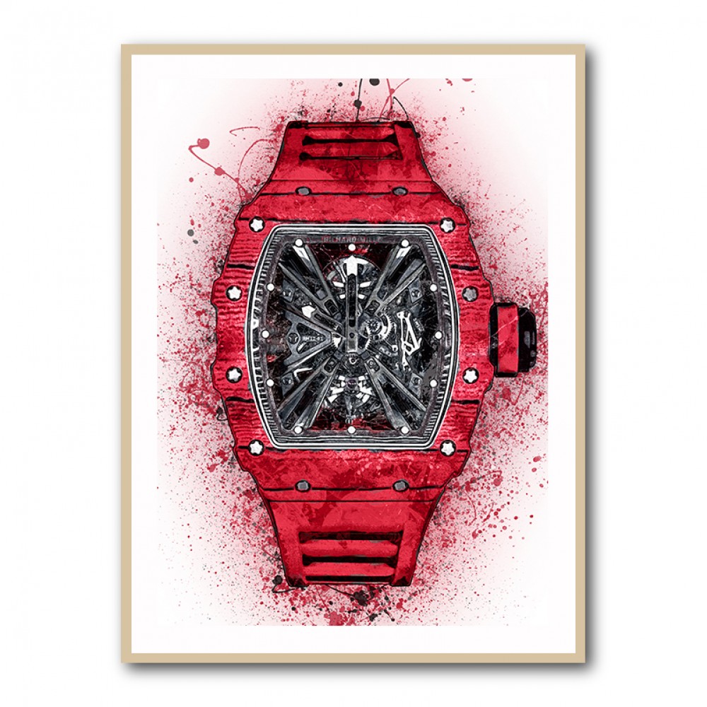 RM 12 01 Red Abstract Wall Art